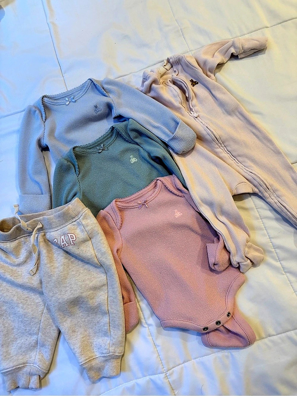 GAP Baby Bodysuit Set Blue & Pink